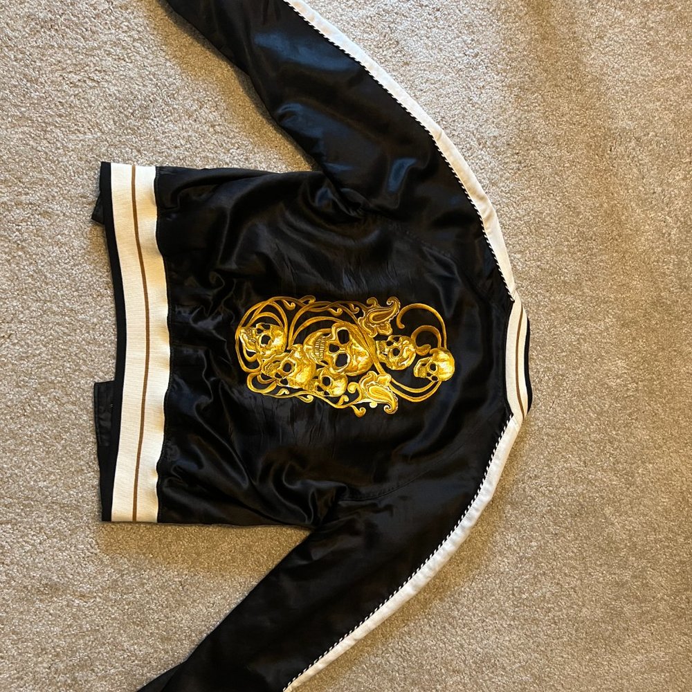 Alexander McQueen skull embroidered bomber jacket - Picture 3 of 10